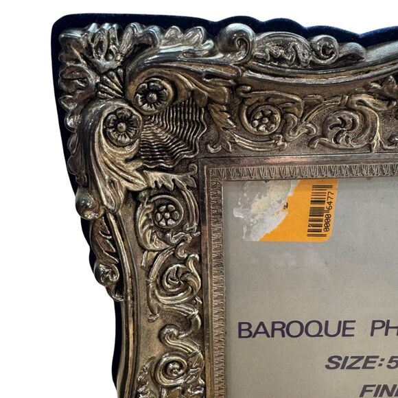 Godinger Silver Plated Photo Picture Frame 5X7 Baroque Ornate 80s Vintage Luxury - Picture 8 of 15